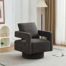 29.13" W Square Swivel Accent Chair, Modern Rotating Arm Chair with Open Back,360 Degree Rotation